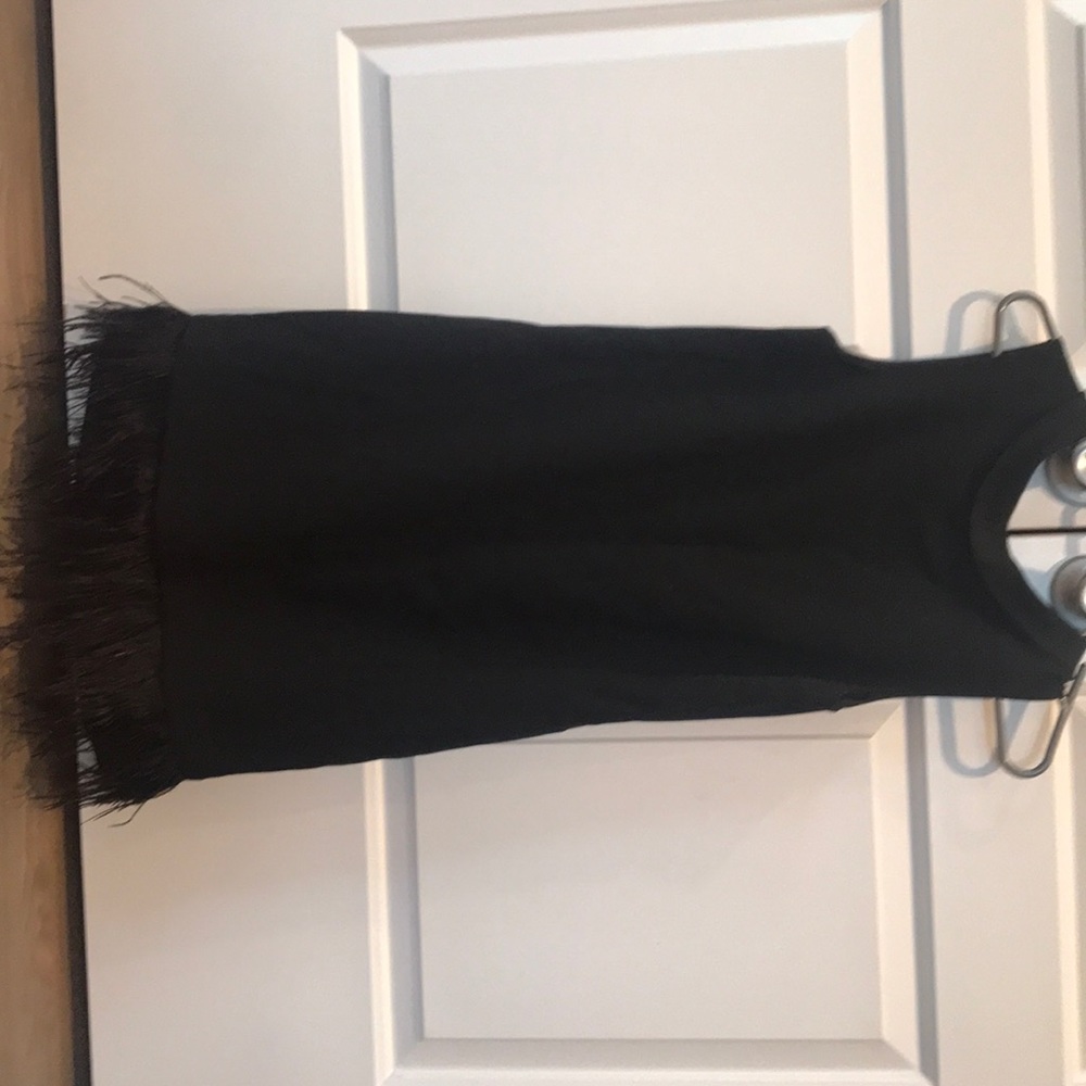 Feather hemmed LBD